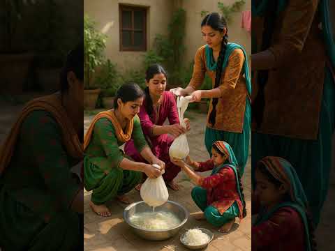 Giant Mooli Paratha Feast | Punjabi Village Cooking with Kids | Desi Ghee, Dahi & Chai