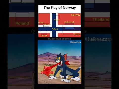 Norway Flag 😃 #norway #viral #video #viralvideo #shorts #short #india #usa #uk #flag #country #news