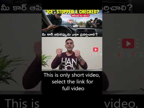When Ice stops you while driving stay Calm and Presenting Documents #ice #h1bvisa #ytshorts