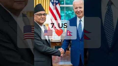 Top 10 Countries that Love Nepal #viral #shorts #shortsfeed #nepalfriendship #nepalglobalallies