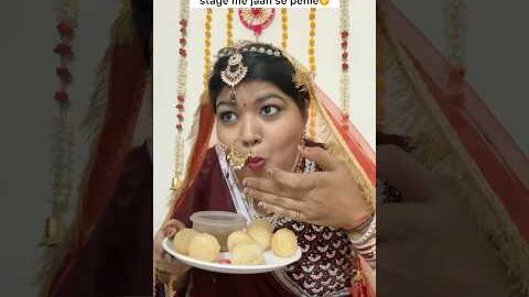 That Foodie Bride😋 #comedy #bride #wedding  #funny #ytshorts #shortvideo #desi #memes #foodie
