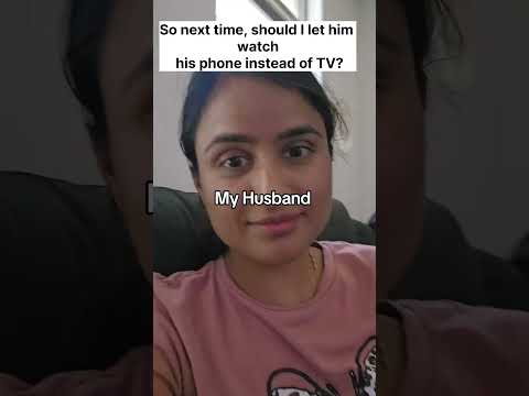My husband response on watching TV together ❤️ #desi #husbandwife #shorts #funny