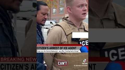 ICE agent is detained by a Native American #viral #borderpatrol #humor #funny