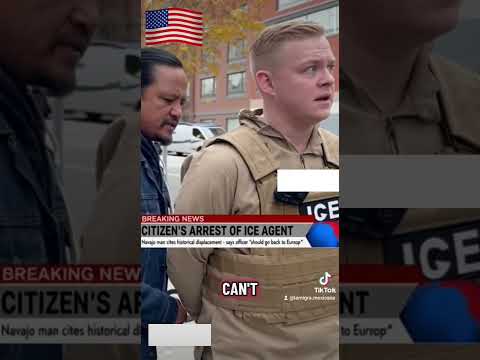 ICE agent is detained by a Native American #viral #borderpatrol #humor #funny