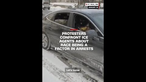 Protesters confront ICE agents about race being a factor in arrests