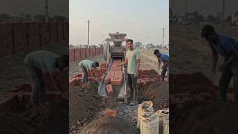 देसी ईंट मशीन से कम लागत में bada munafa #desi business # brik making machine #shorts viral