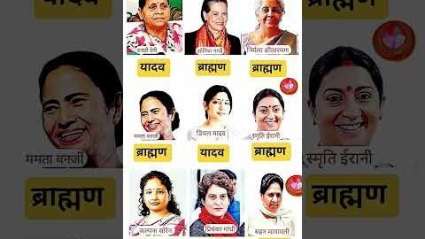 भारतीय महिला राजनेता और उनकी जातियाँ || Indian women Politician of India🤩👈#politics #short #shorts