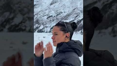In the Alps with Shokz – code DESI for $25 off #dolomites#alps #headphones