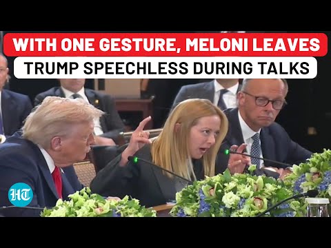 Viral Moment: Trump Left In Shock As Meloni Gestures To Claim Her Role in Ukraine Peace Talks