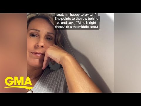 Woman goes viral for refusing to switch seats with fellow mom on flight | GMA