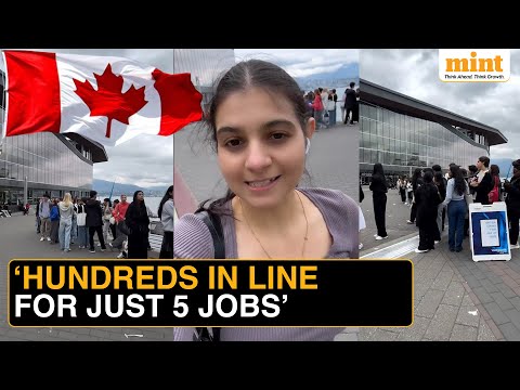 Video Of Indian Woman Showing Canada’s Job Crisis Goes Viral: Hundreds Queue Up For Just 5 Jobs!