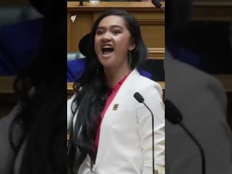 Watch New Zealand’s youngest MP’s viral war cry | SBS News
