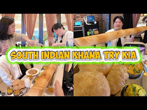 Itna Giant Dosa Dekh Kar Pareshan Ho Gaye 😱| Tried South India Food | Desi Korean
