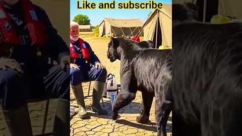 Black Panther Rescues Their cubs From drowning 😢 #kindness #animalrescue #feelgood #usa #hope