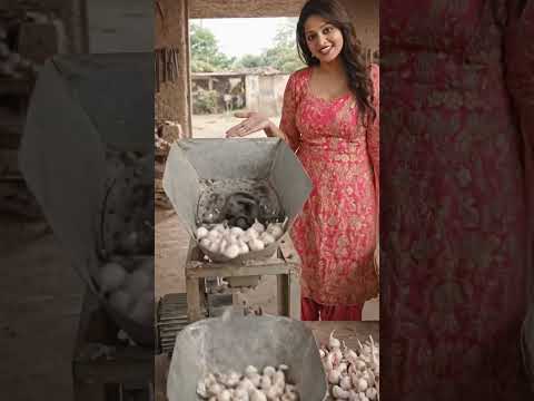 🌾 गांव में बनाया गया कमाल का Desi Jugaad Lahsun (Garlic) Peeling Machine! 🧄🔥