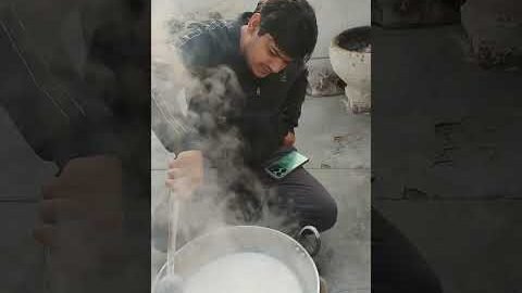 Wahi purana swad gaon chulhe par bana khoya #village life #desi food