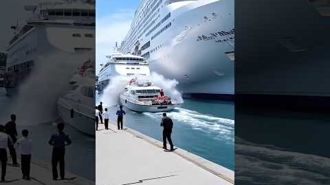 Cruise ship loses control and collides