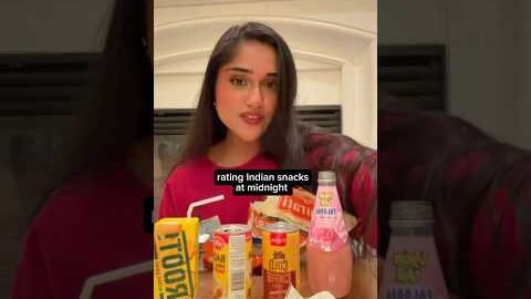 Trying Indian snacks at midnight #desi #punjabi #desisnack #indiansnacks