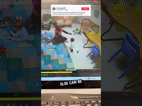 Daycare worker’s reaction to see the baby taking her first steps ♥️#shorts