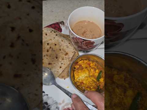 Breakfastshort wid Paranthe Paneer ki sabji n Tea #shorts #Breakfast #food #desi