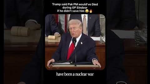 Trump said Pak PM would’ve Died during OP Sindoorif he didn’t save him #donaldtrump #geopolitics