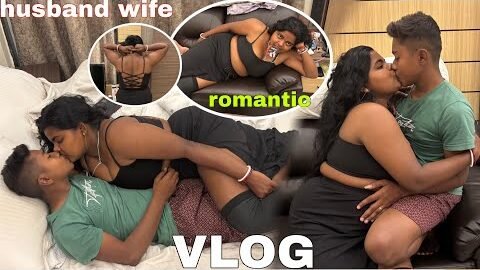 Husband wife romantic VLOG/होटल में किए मजे 🤤 kitni acchi dress hai.#romantic ❤️