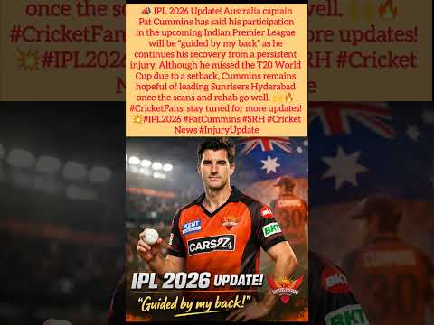Pat Cummins IPL 2026 Update 😳 “Guided by My Back!” #shorts #patcummins #uk #usa #austrilia #england