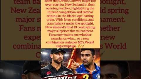 Conway Dropped? Ashwin Sparks NZ World Cup Shock #shorts #conway #uk #usa #australia #canada #london