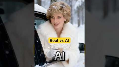 REAL vs AI #princessdiana #shorts #viral #fyp #trending #explore #ai#ytshorts #foryou #youtube