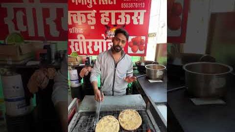 Gangapur famous desi ghee Tikkad and aloo sabji #youtubeshorts