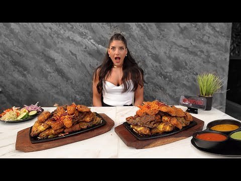 ‘BEAT THE GRILL’ UNDEFEATED DESI MIXED GRILL MADE FOR 8 PEOPLE! | @LeahShutkever