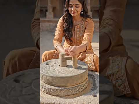Stone Chakki Machine in Village 😱 Pure Desi Atta Making