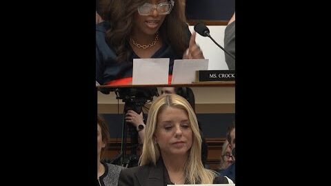 Bondi and Crockett clash over mention of Trump in the Epstein files