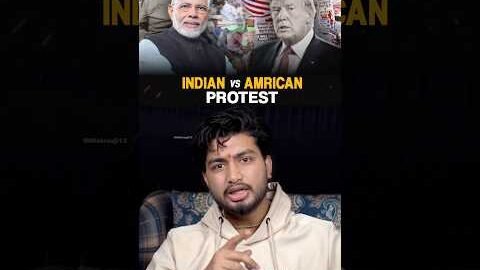 Indian V/S American Protest 😱 #indiangovernment #politics #epsteinfiles #protest #viral #shorts