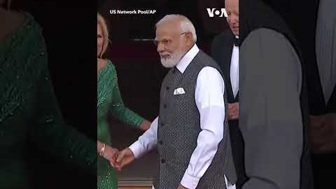 India’s Modi Arrives at White House for State Dinner #shorts | VOA News