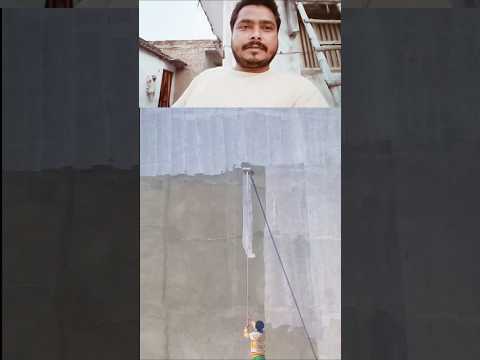 jyada hight wala Ghar colour karne ka desi idea #construction #shorts #jugaad
