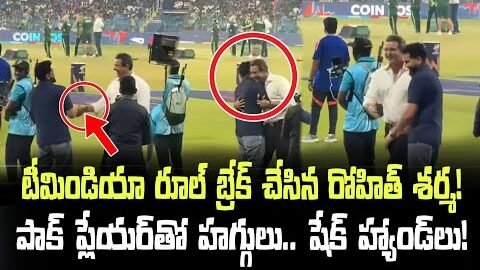 Rohit Sharma Breaks “No Handshake” Rule with Pakistan! 😡 Shocking Video with Wasim Akram!