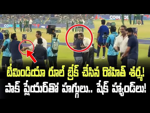 Rohit Sharma Breaks “No Handshake” Rule with Pakistan! 😡 Shocking Video with Wasim Akram!