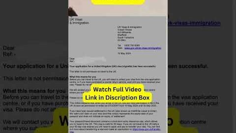 UK VISA II UK visa confirmation email #uk #viral #youtubeshorts #india #ukvisa #vfsglobal