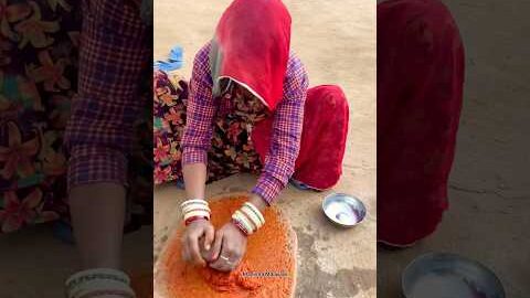 गाँव की मसाला चटनी🥰 #village #desi #food #fyp #love #summer #shorts #recipe #culture #marwadi #life