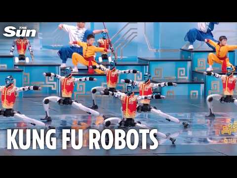 China’s humanoid robots perform incredible martial arts stunts for Chinese New Year