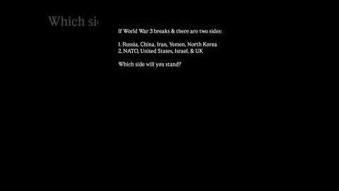 World War 3: Which Side Would You Choose? 🌍⚔️ #shortsfeed#Russia#China#USA#Israel#UK#NorthKorea#Iran