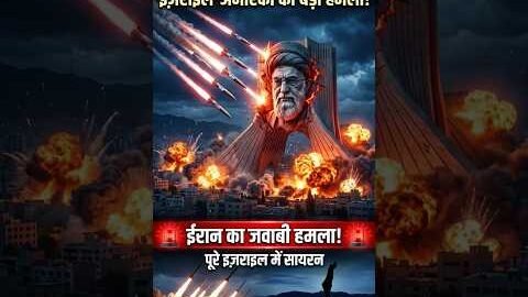 खामेनेई के घर पर 7 मिसाइलें! 😱 Iran का जवाबी हमला | Israel Sirens 🔥 #shorts #iran #news #war #viral