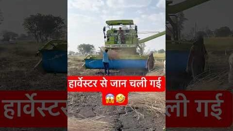 Harvester Se Jaan Jate baj Gayi #minivlog #shortvideo #farming #farmer #desi