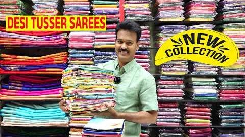 PURE QWALITY DESI TUSSER  SAREES II HAND MADE SAREES II SUDHAKAR SILKS II KOTHAPET