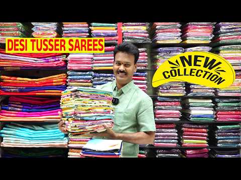 PURE QWALITY DESI TUSSER  SAREES II HAND MADE SAREES II SUDHAKAR SILKS II KOTHAPET