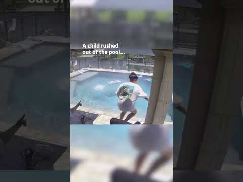 Watch as a tornado whips up in a family pool #Shorts