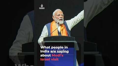 What people in India are saying about ModiтАЩs Israel visit | AJ #shorts