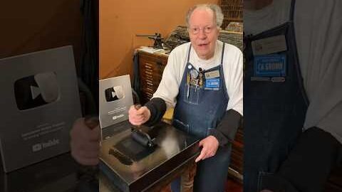 Howard letterpress prints the news for our latest YouTube milestone.