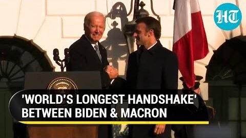 Viral: Biden makes Macron ‘awkward’ with 42-second handshake; Twitter in splits | Watch